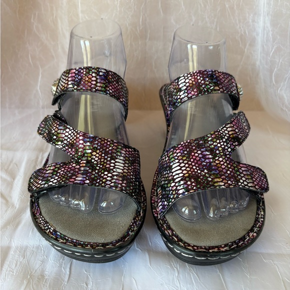 Alegria Shoes - Alegria by PG Lite Women’s Loti Funtastic Leather Wedge Sandal-Size: 7.5